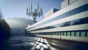 Satellite sopra la Terra con overlay di quantum orbital cloud per comunicazione sicura