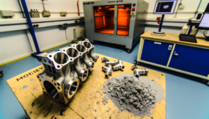 Componente per razzo realizzato con stampa 3d multi-metallo