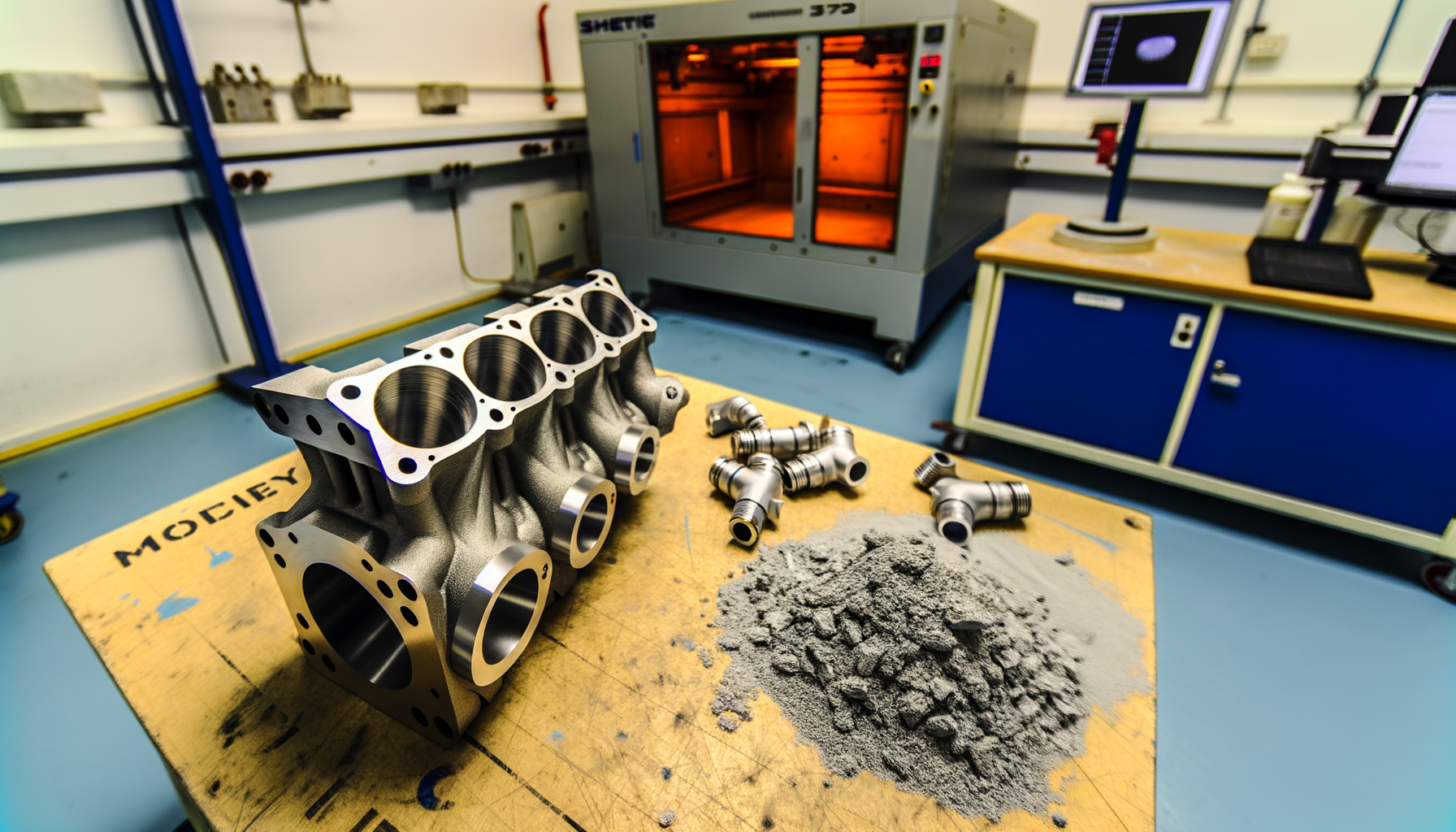 Componente per razzo realizzato con stampa 3d multi-metallo