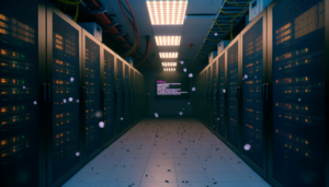 Interfaccia di cybersicurezza cloud che monitora attacchi AI e software terzi
