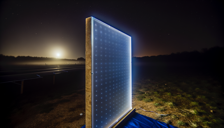 Energia solare notte, legno di balsa modificato che genera elettricità al buio