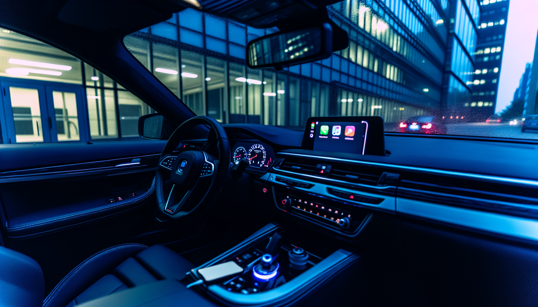 Dashboard Apple CarPlay con chatgpt carplay attivo tramite comandi vocali