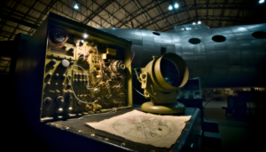 Componenti del computer elettromeccanico B-52 nel sistema di navigazione aereo