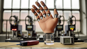 Sensore posturale robotico integrato in una mano robotica umanoide