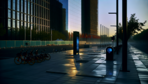 Illustrazione su economia ai con tasse robotiche e fondi pubblici