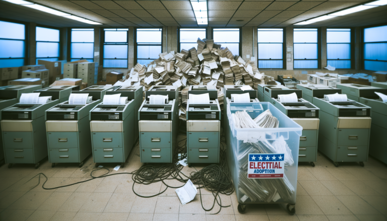 Grafico adozione strumenti IA negli Stati Uniti e calo fiducia utenti