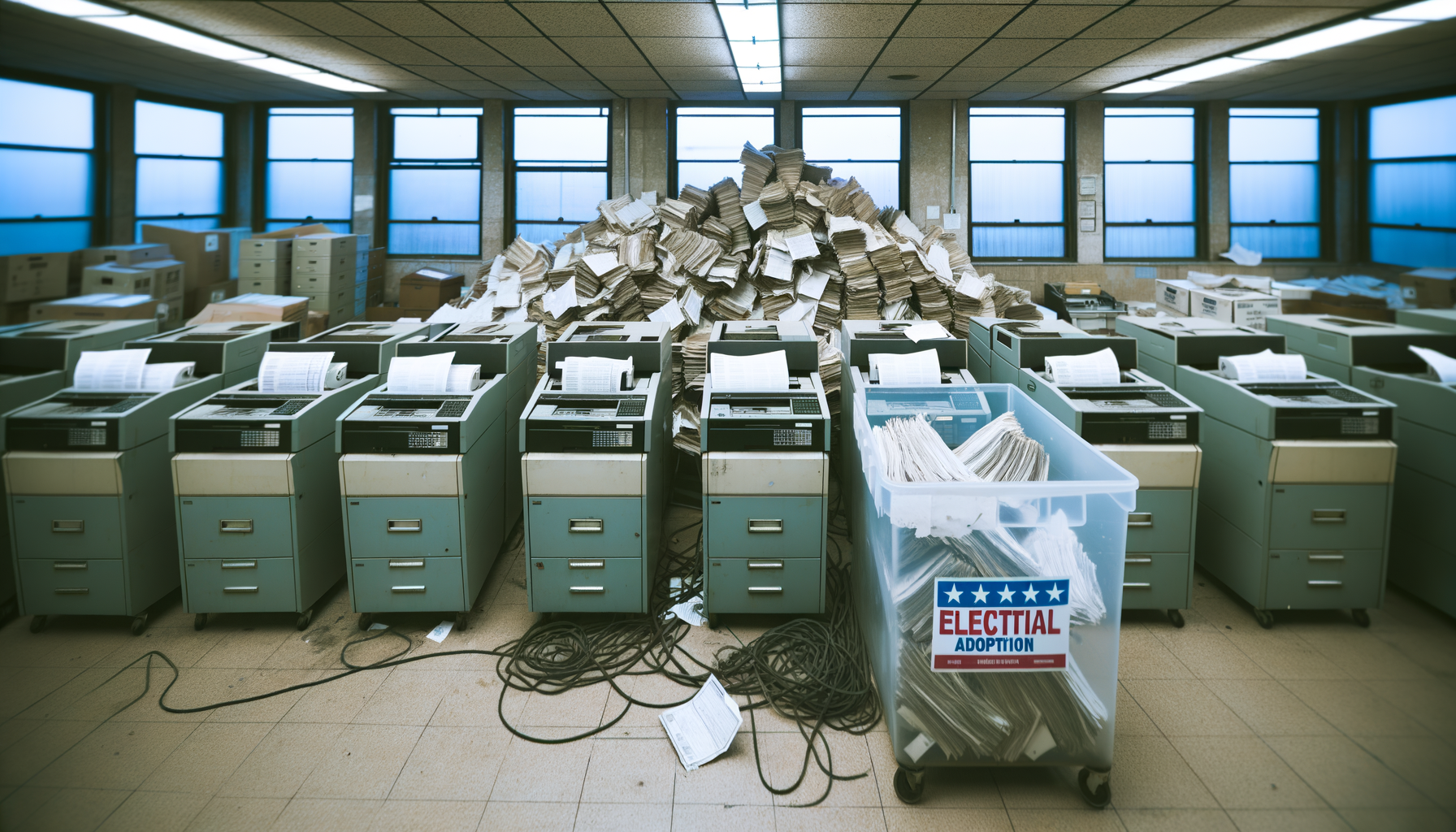 Grafico adozione strumenti IA negli Stati Uniti e calo fiducia utenti