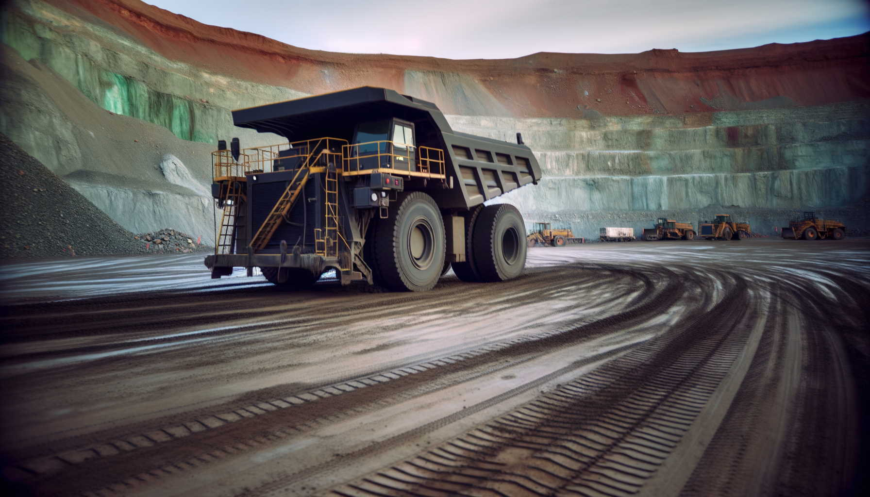 Camion Pronto nella miniera di rame nello Utah per camion autonomi miniera