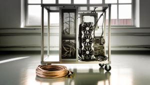 Copprlink egpu con RTX 5090 in configurazione esterna ad alte prestazioni