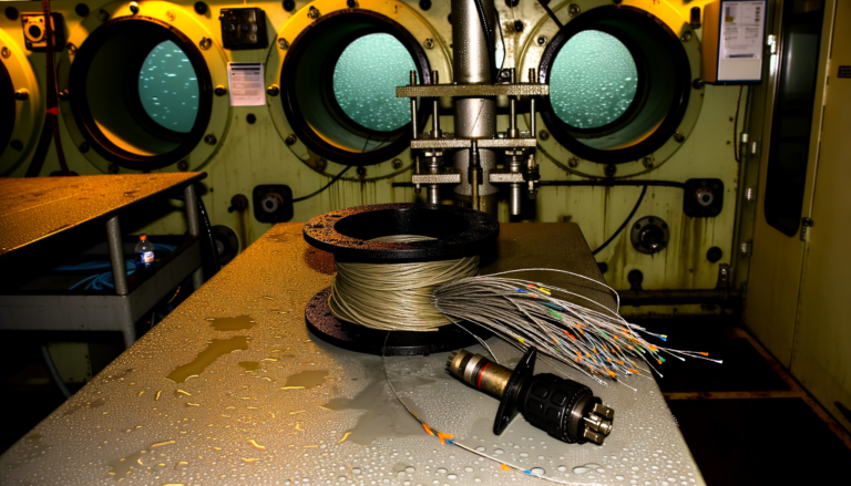 Attuatore subacqueo cinese durante test di taglio cavi a 3.500 metri