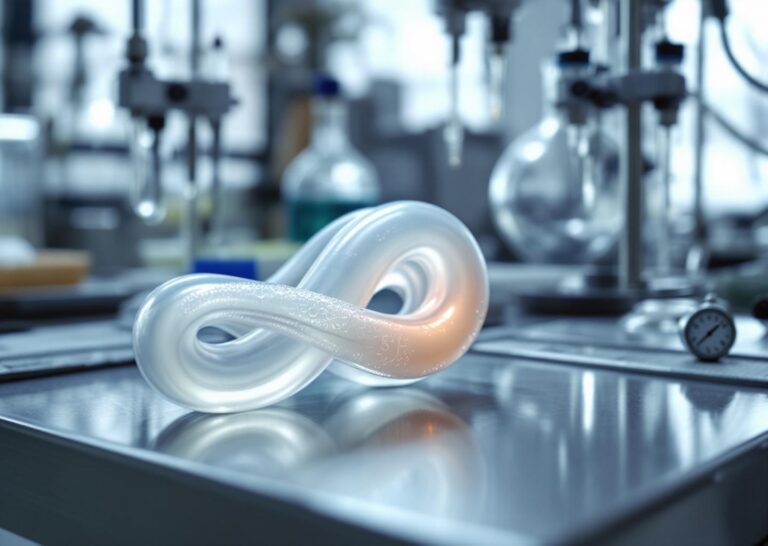 Arteria stampata 3d con impianto morbido che avvolge un vaso sanguigno