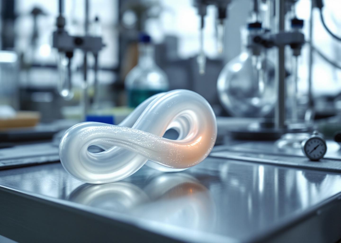 Arteria stampata 3d con impianto morbido che avvolge un vaso sanguigno
