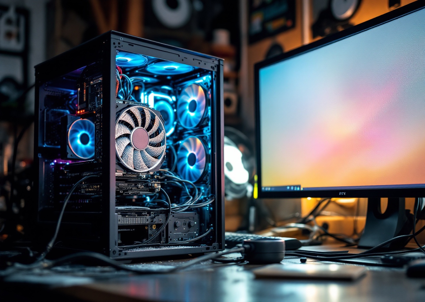 Schermata PC gaming con alert su cryptojacking gpu e uso anomalo della scheda video