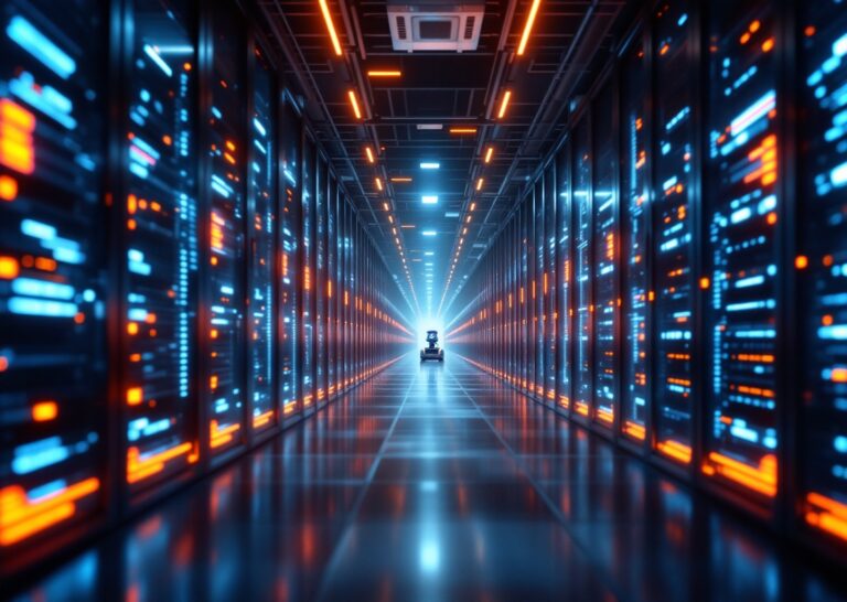 Schema cloud per internet per macchine con traffico tra agenti IA