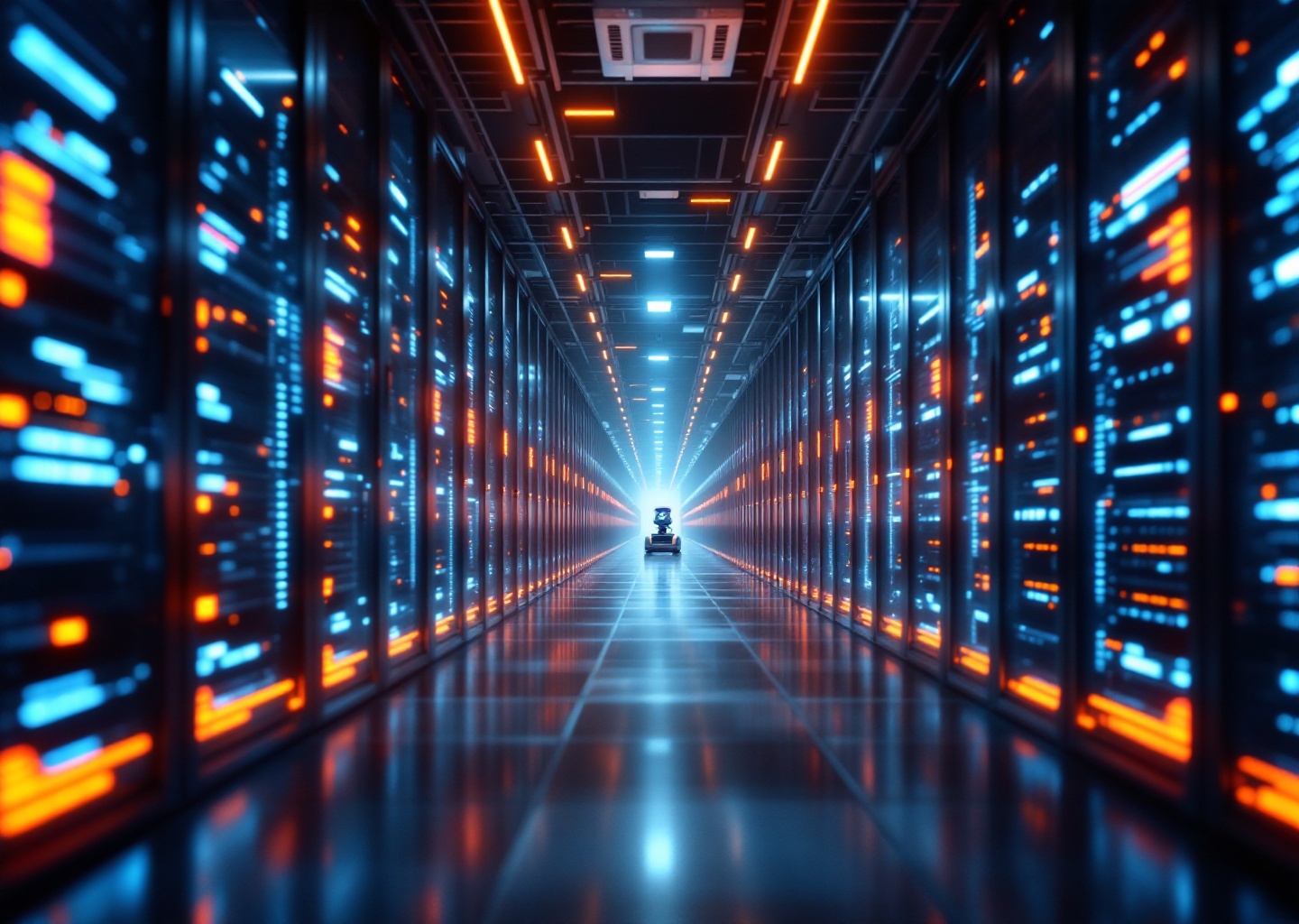 Schema cloud per internet per macchine con traffico tra agenti IA