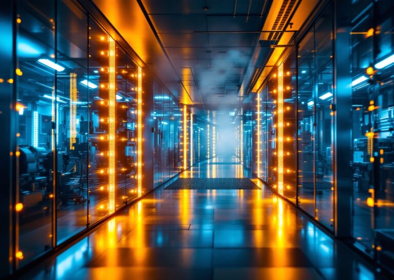 Infrastruttura data center con fotonica ai e connessioni ottiche in Cina