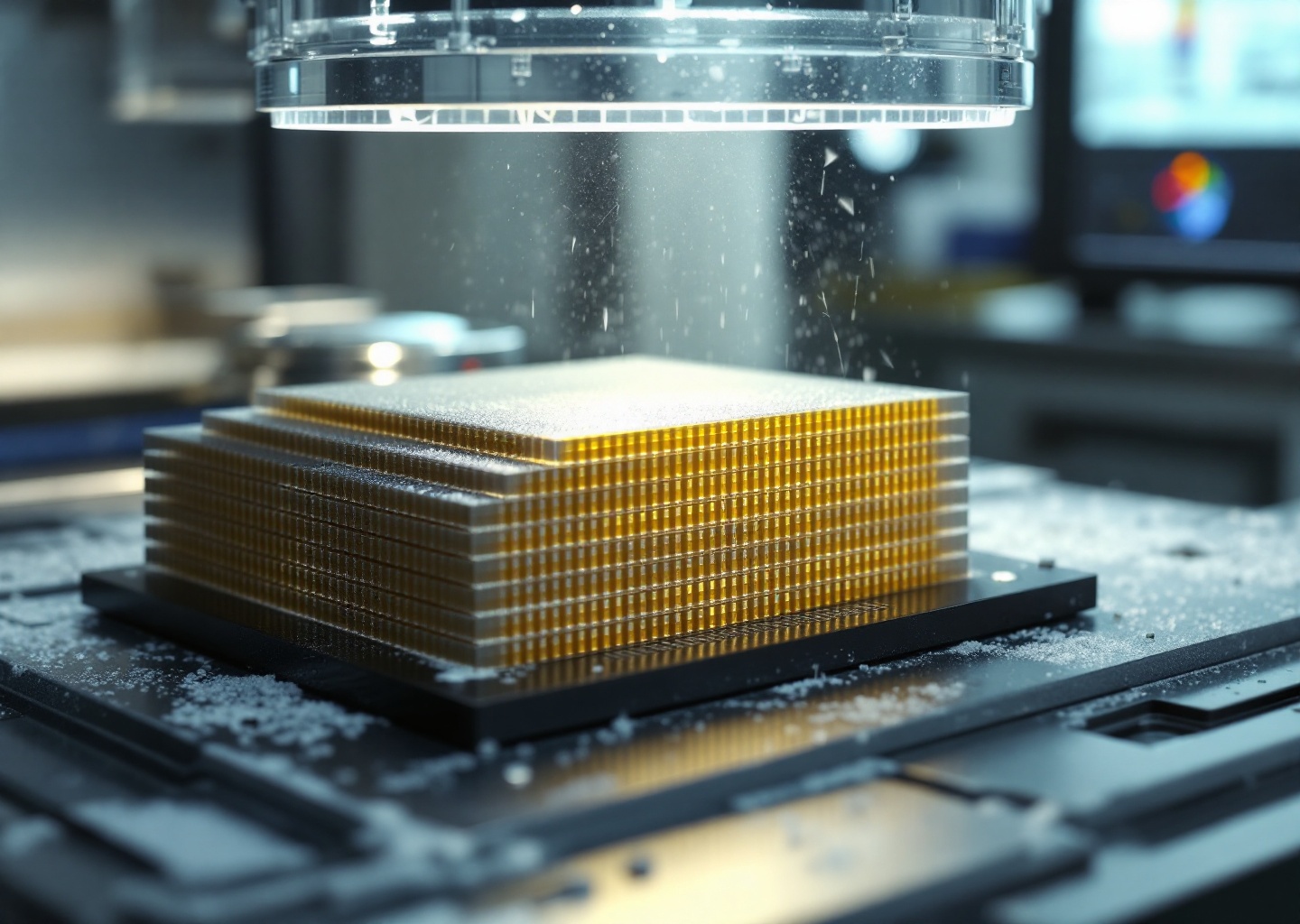 Chip 3d silicio impilati con tecnica monolitica a bassa temperatura