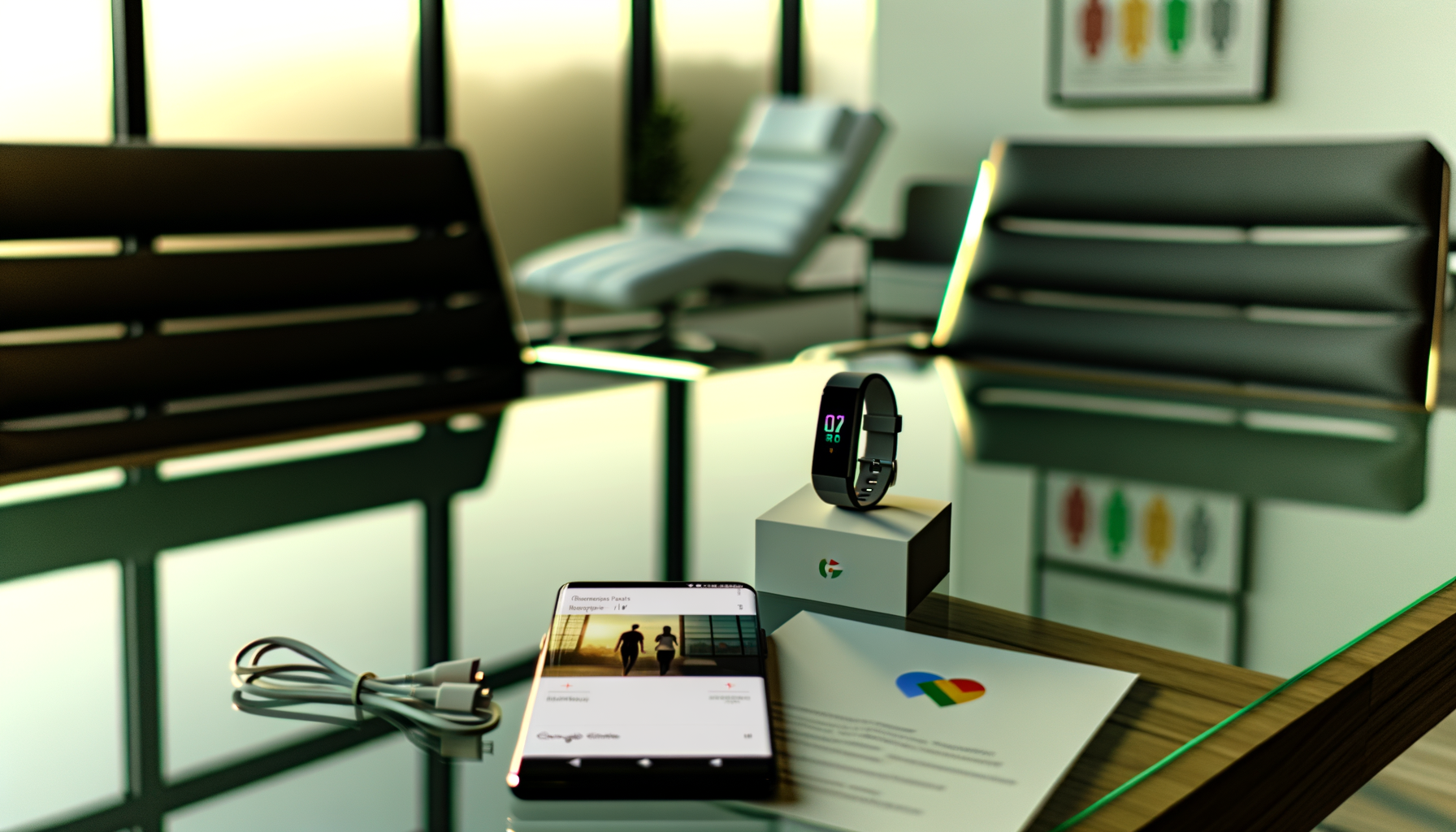Schermata app Fitbit con logo Google Health durante il rebranding