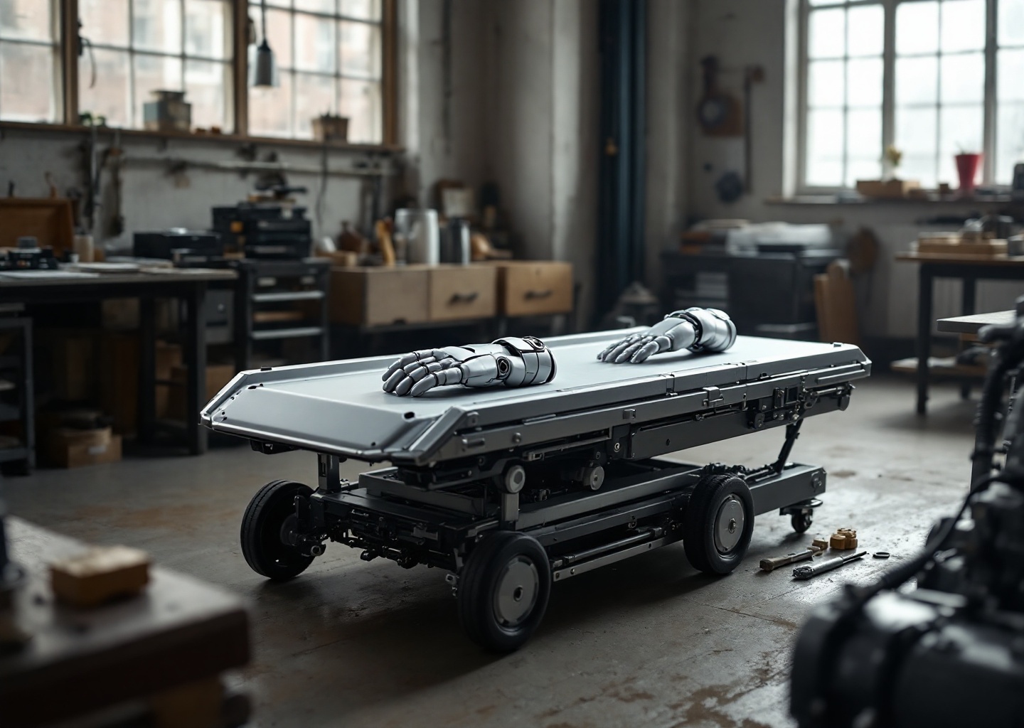 Robot umanoidi futuro Eno di Genesis AI con mani umane e base a ruote