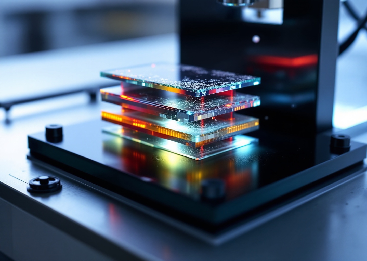 Chip sub-nanometrico ibm con transistor nanostack mostrato in grafica 3D