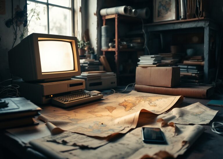 Schermata di Past Maps mostra vecchie mappe valorizzando old school web