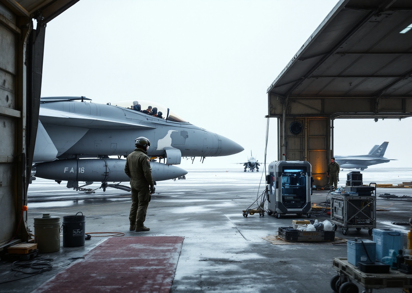 Tecnici US Navy testano stampa 3d aeronautica per ricambi F/A-18 sul campo