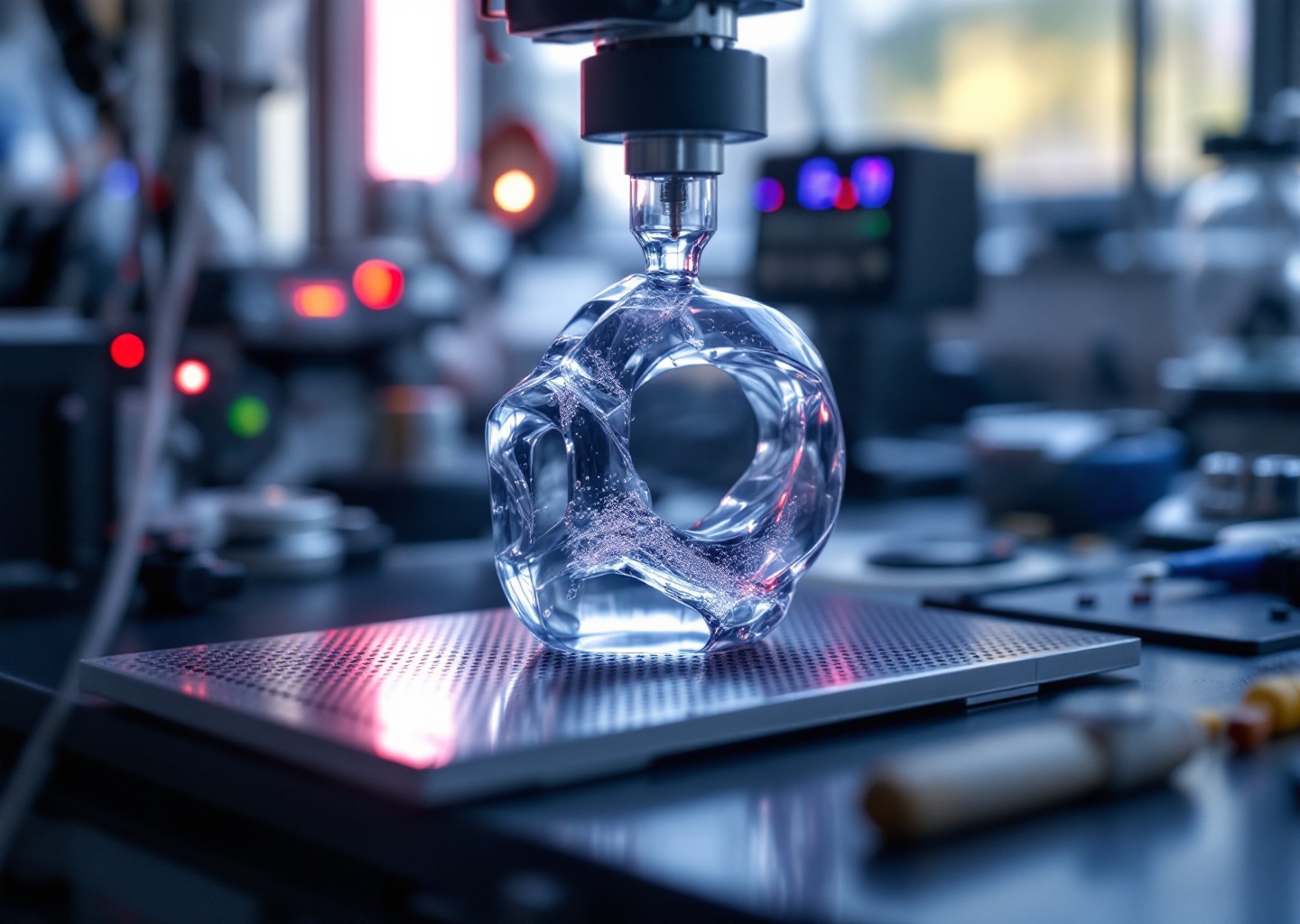 Stampante olografica 3d che crea un oggetto tridimensionale in pochi secondi