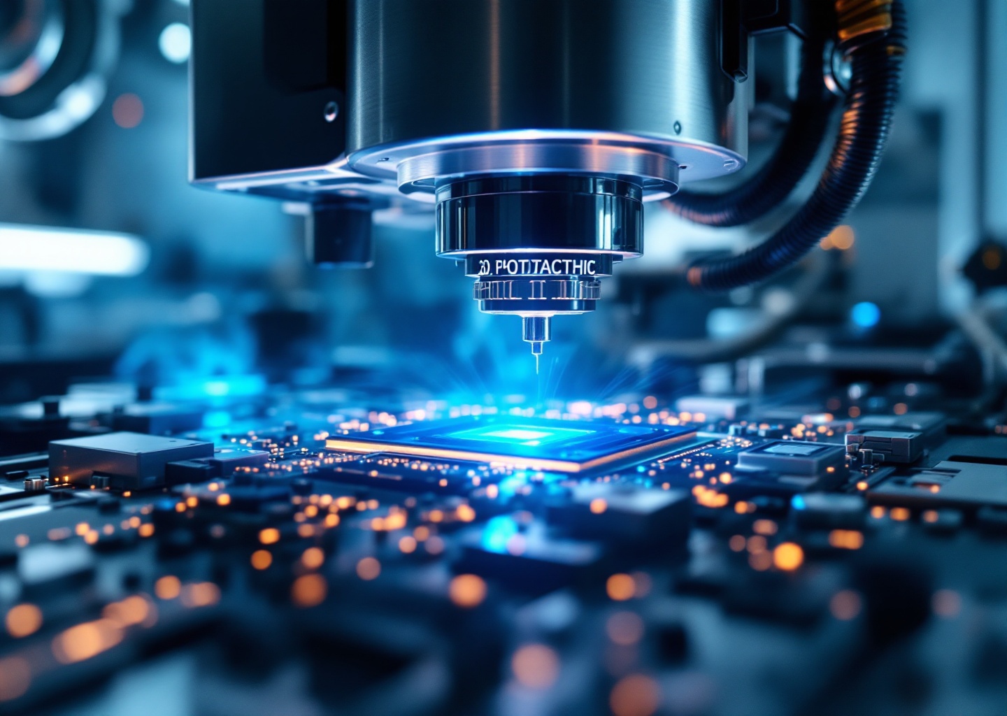 Laboratorio cinese durante la produzione chip ottici 3D su scala industriale