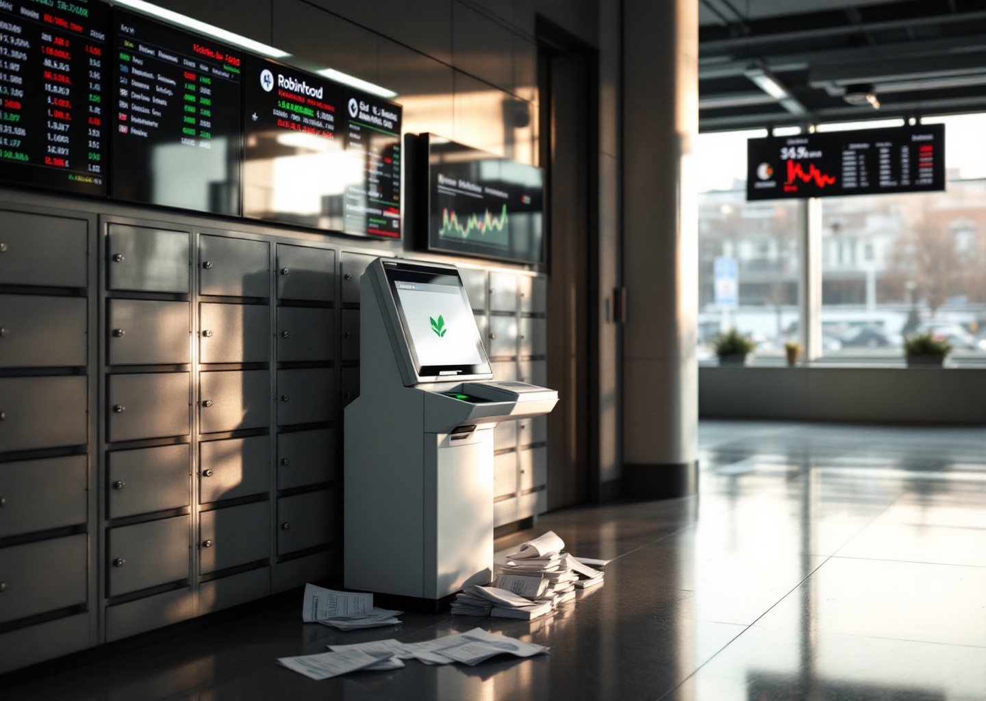Dashboard Robinhood con agenti ia trading attivi sui mercati USA