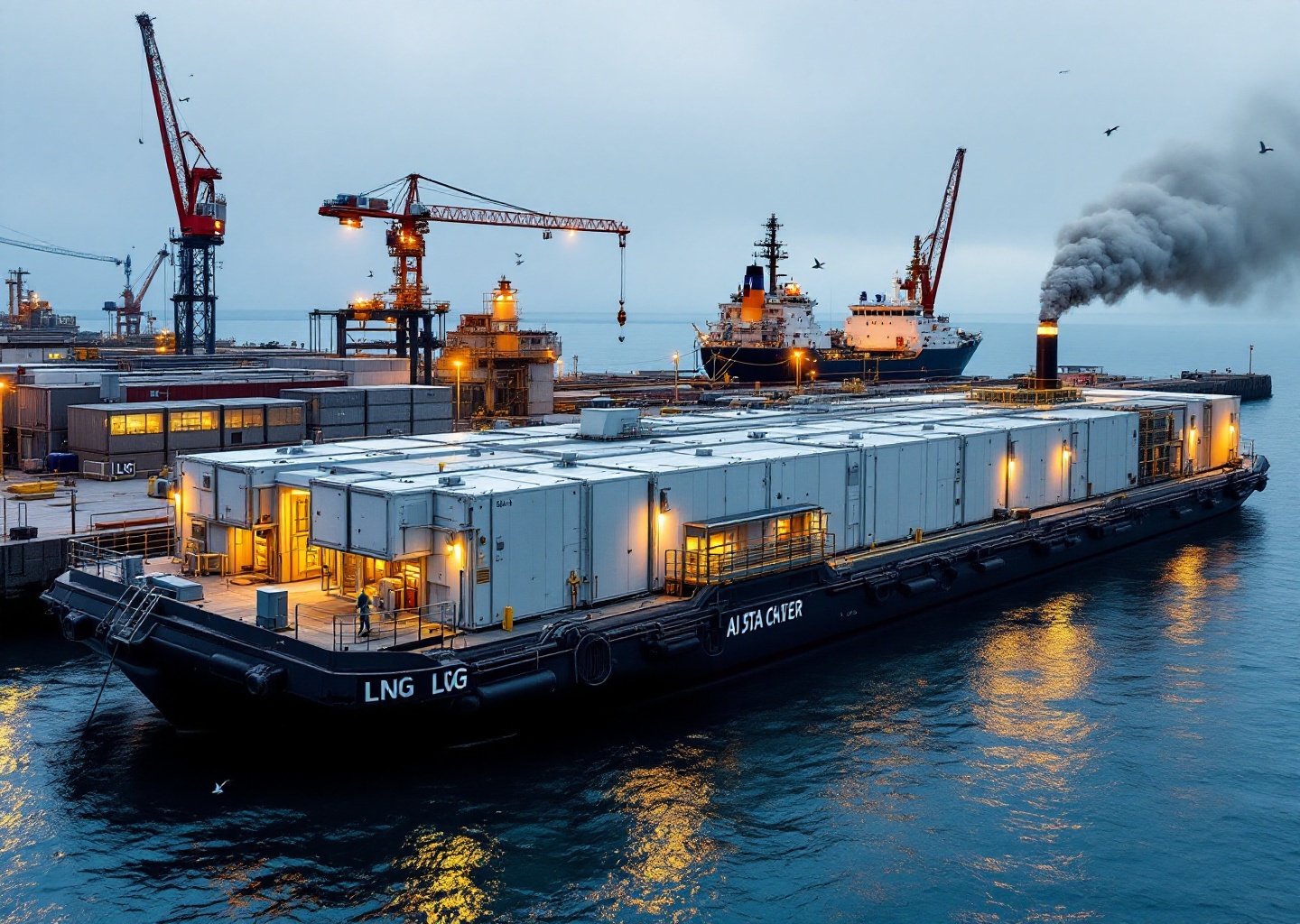 Piattaforma offshore con data center galleggianti Samsung e Supermicro