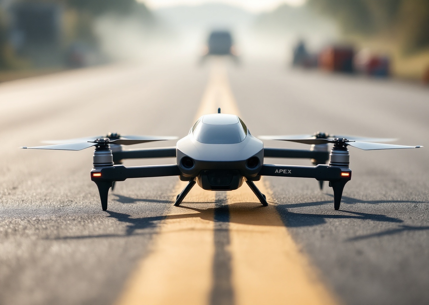 Drone elettrico record Apex Recordhunter durante il volo a 699 km/h