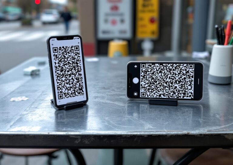 Trasferimento qr tra due smartphone tramite scansione di codici sullo schermo