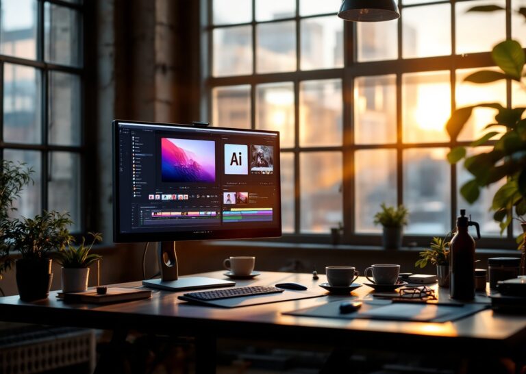 Schermata di Premiere con assistente ai adobe attivo nella barra laterale