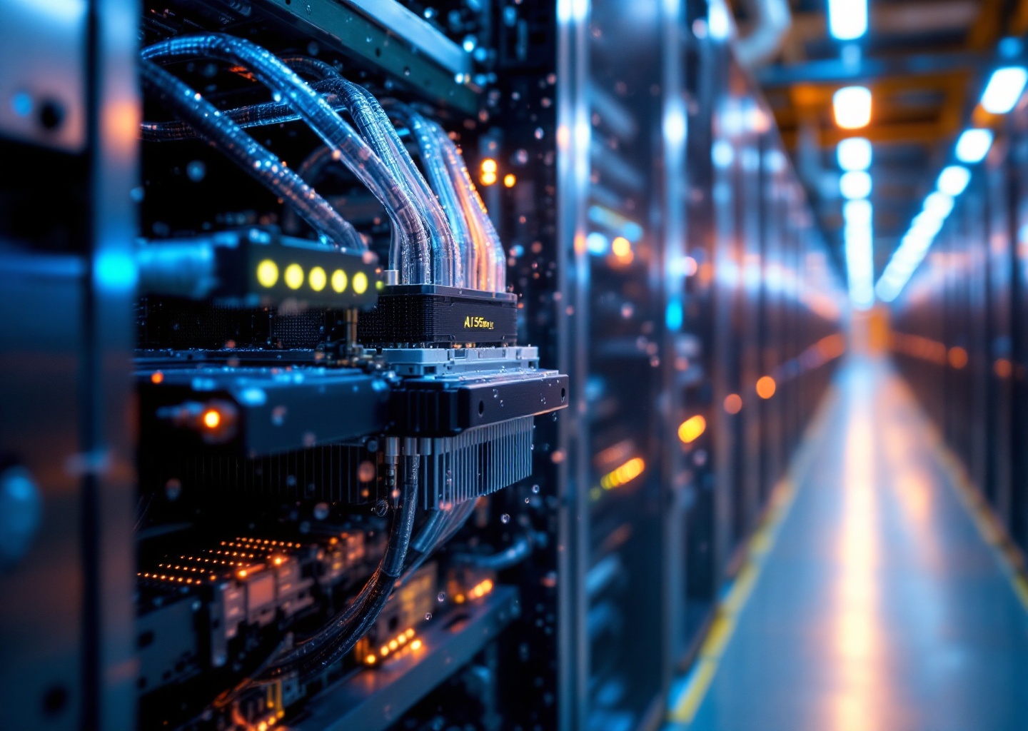 Coldplate liquidjet frore gpu su Nvidia Rubin in un data center AI