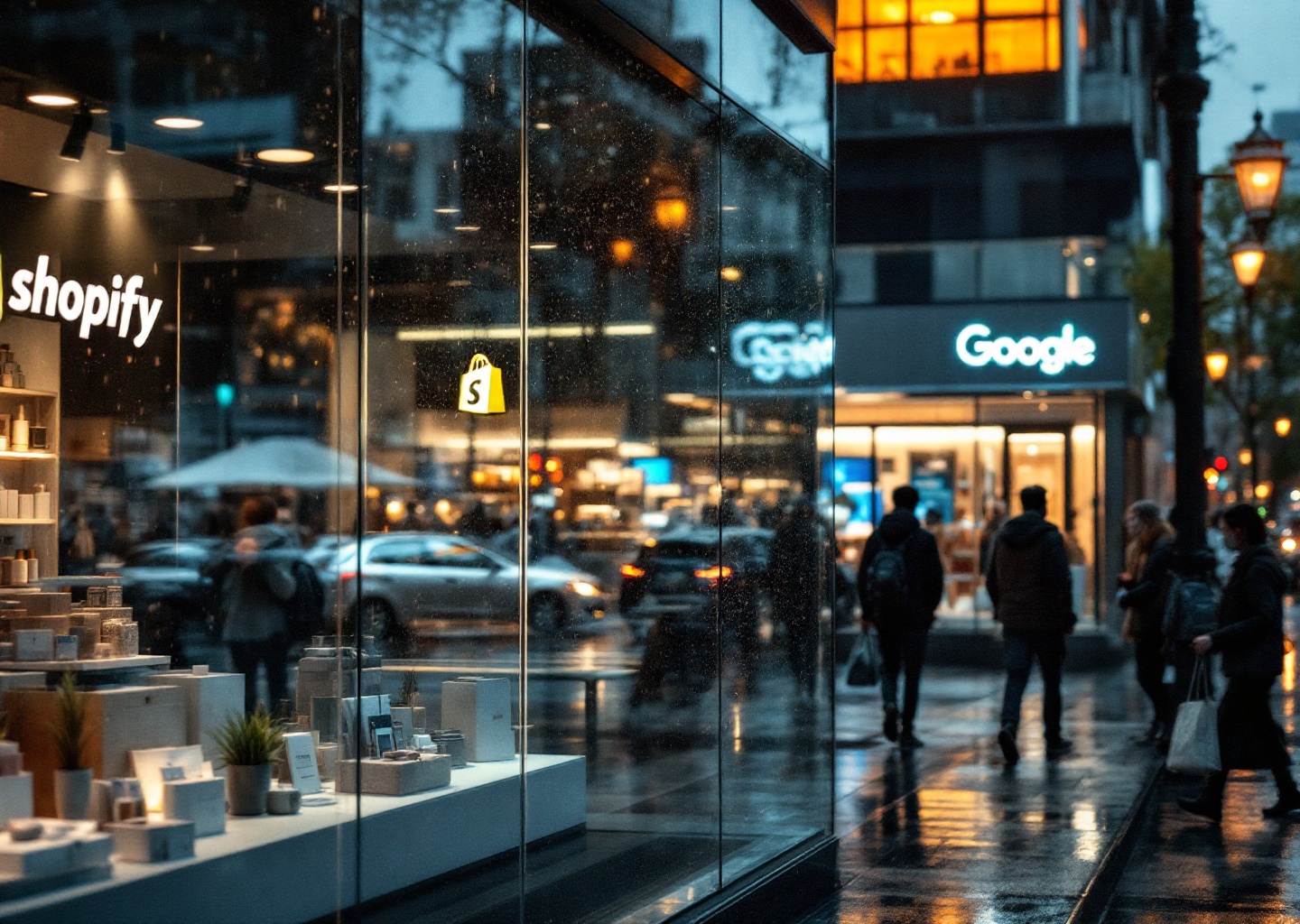 Dashboard e-commerce con ai search shopify in crescita di traffico e vendite