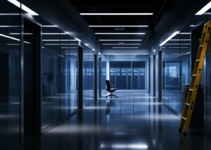 Professionisti al lavoro con sistemi di business autonomo e strumenti AI