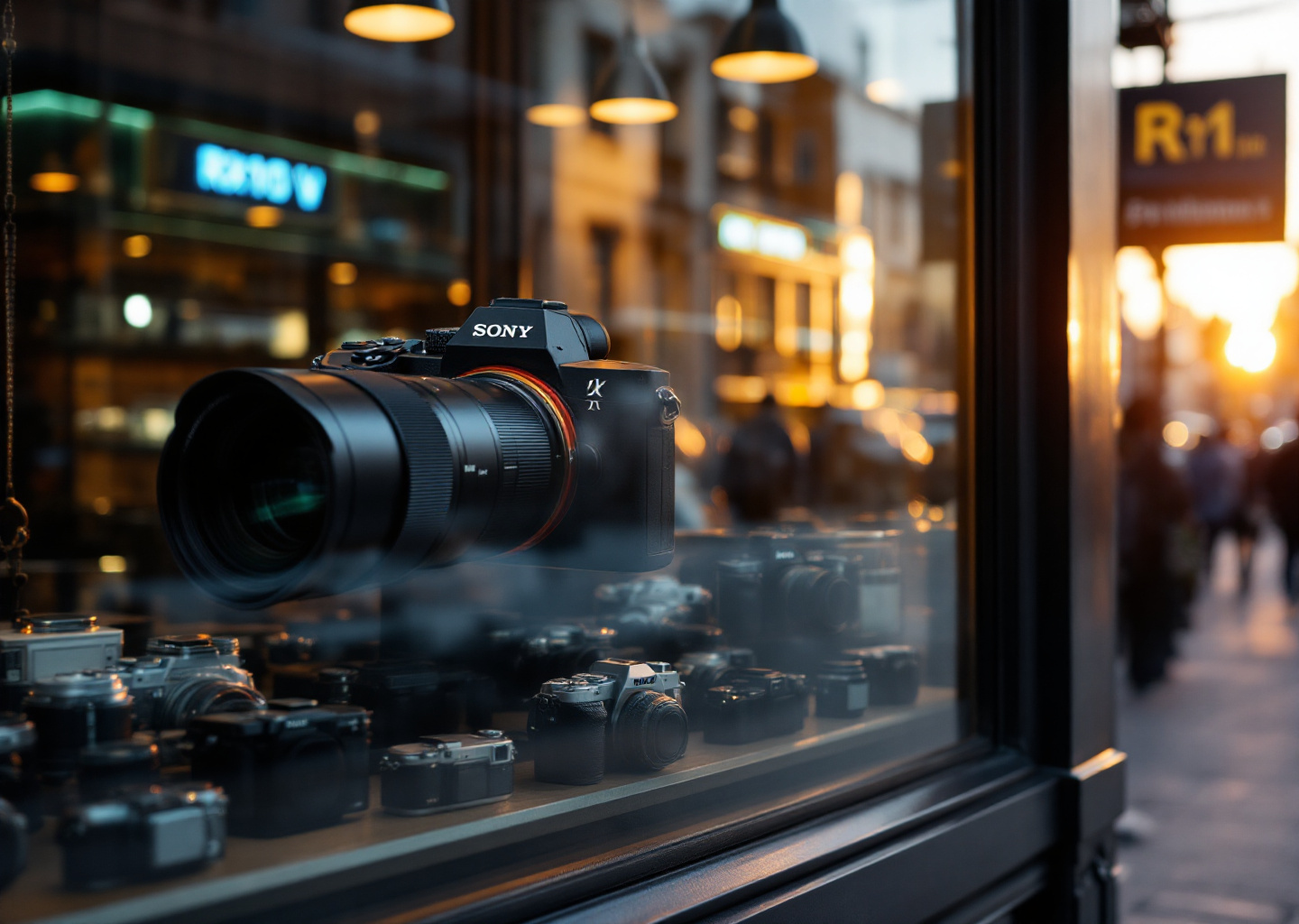 Sony RX10 V con zoom Zeiss 24-600mm in primo piano