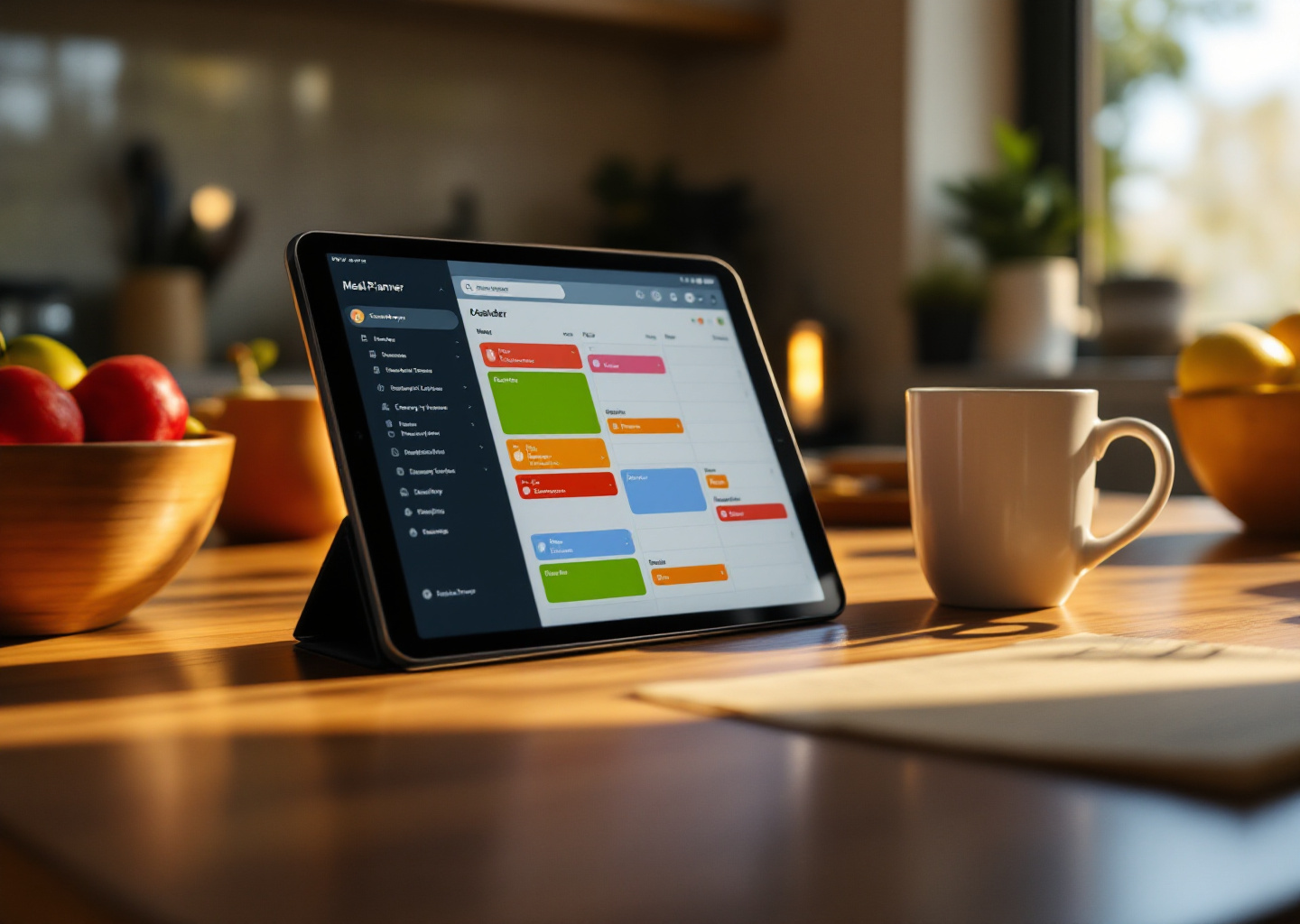 Calendario digitale Linkdaze con pianificazione pasti AI per la gestione familiare