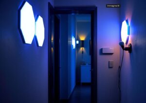 Pannelli nanoleaf hue controllati dall'app Philips Hue con modulo dedicato