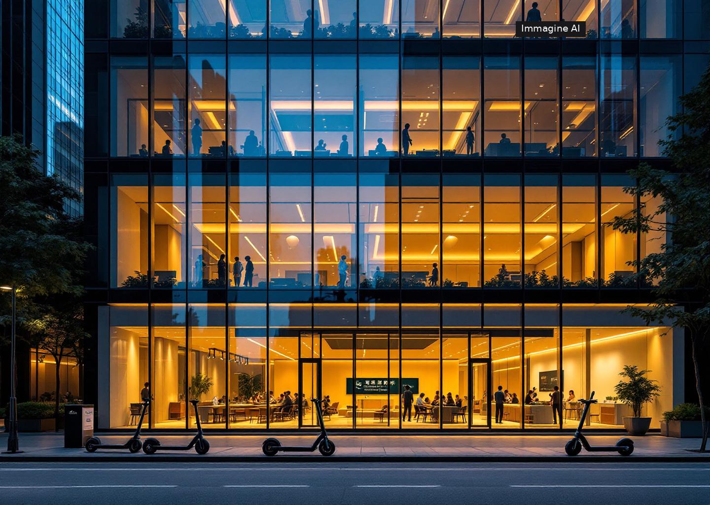 Ecosistema tech hong kong con skyline e hub per start-up tecnologiche
