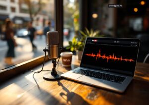 Schermata YouTube con podcast youtube ai e funzione Auto speed