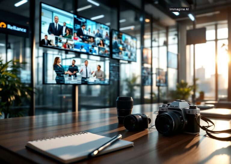 Grafica sull'uso di reliance ai media per innovare contenuti e pubblico