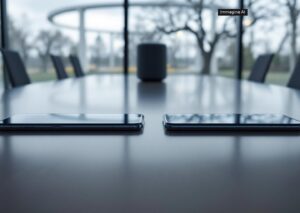 John Ternus Apple presenta iPhone Duo durante l'evento hardware