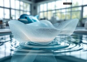 Sensore ultrasonico elastico che rileva ultrasuoni subacquei e li converte in segnali neurali
