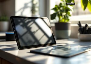 Alexa tablet pro con display opaco mostrato in anteprima da Amazon