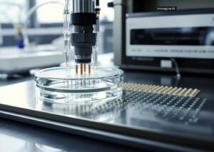 Organoidi cerebrali braille collegati a sensori tattili in laboratorio