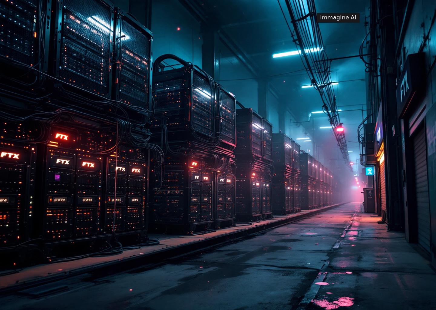 Struttura data center per mining crypto IA dopo crisi exchange FTX