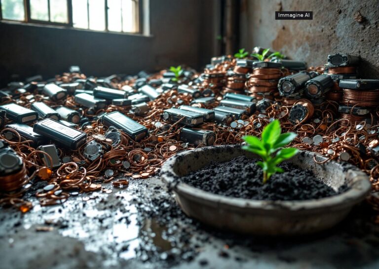 Impianto per recupero metalli batterie con processo senza chimica