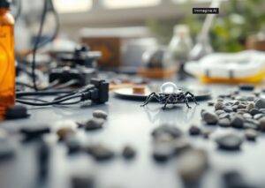 Mini robot morbido ispirato a un insetto controllato con un dito mentre raccoglie dati